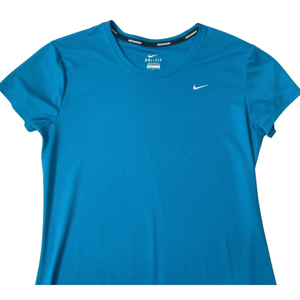 Nike Dri Fit Shirt Womens Medium Blue Athletic Running Tee - Picture 3 of 8